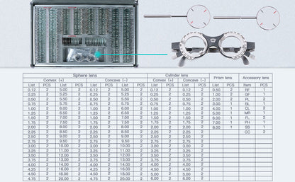 UCanSee® 266 pcs Optical Trial Lens Set Kit Metal Rim Aluminum Case