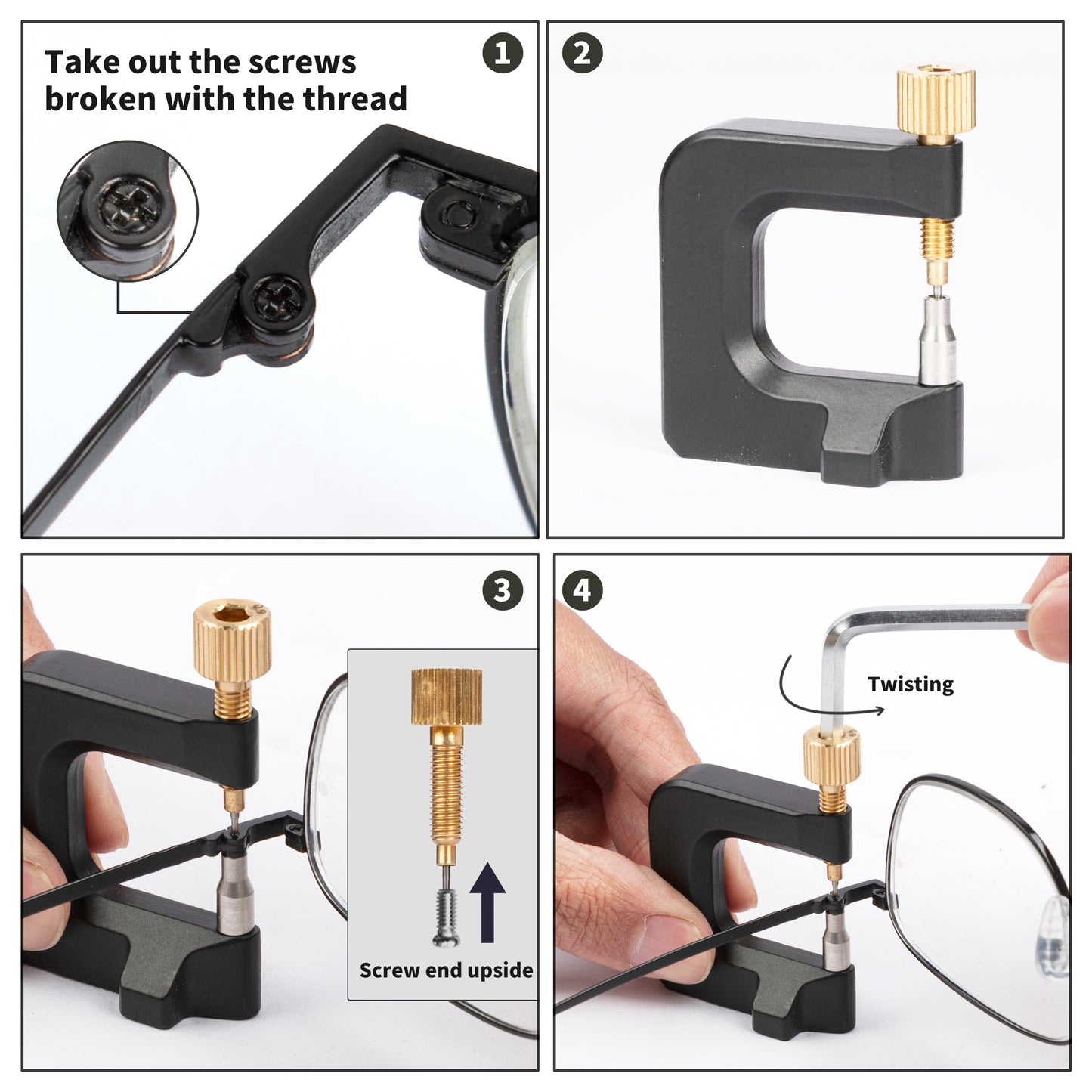 Optical Eyeglasses Screw Extractor Broken Screw Removal Tool