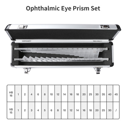 UCanSee Optical Prism Bar Set Horizontal (16) & Vertical (15) Prism Bars with Aluminium Case