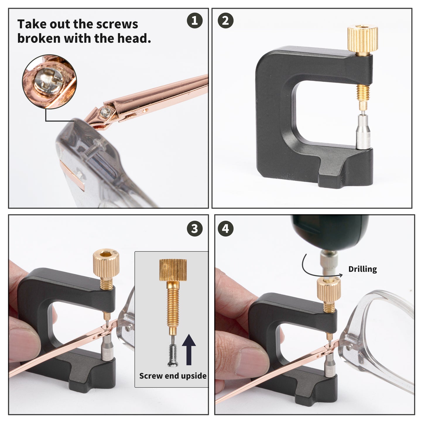 Optical Eyeglasses Screw Extractor Broken Screw Removal Tool