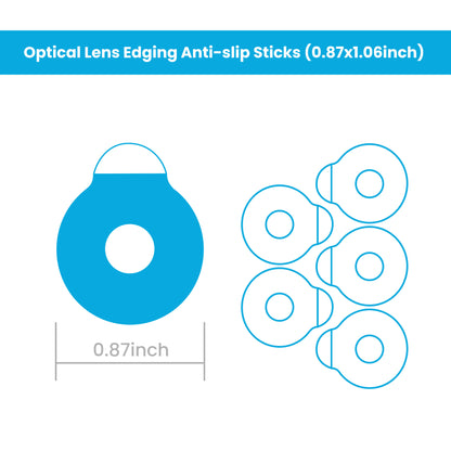 UCanSee 1000pcs Optical Lens Edging Anti-Slip Sticks Adhesive Blocking Pads 0.87x1.06inch