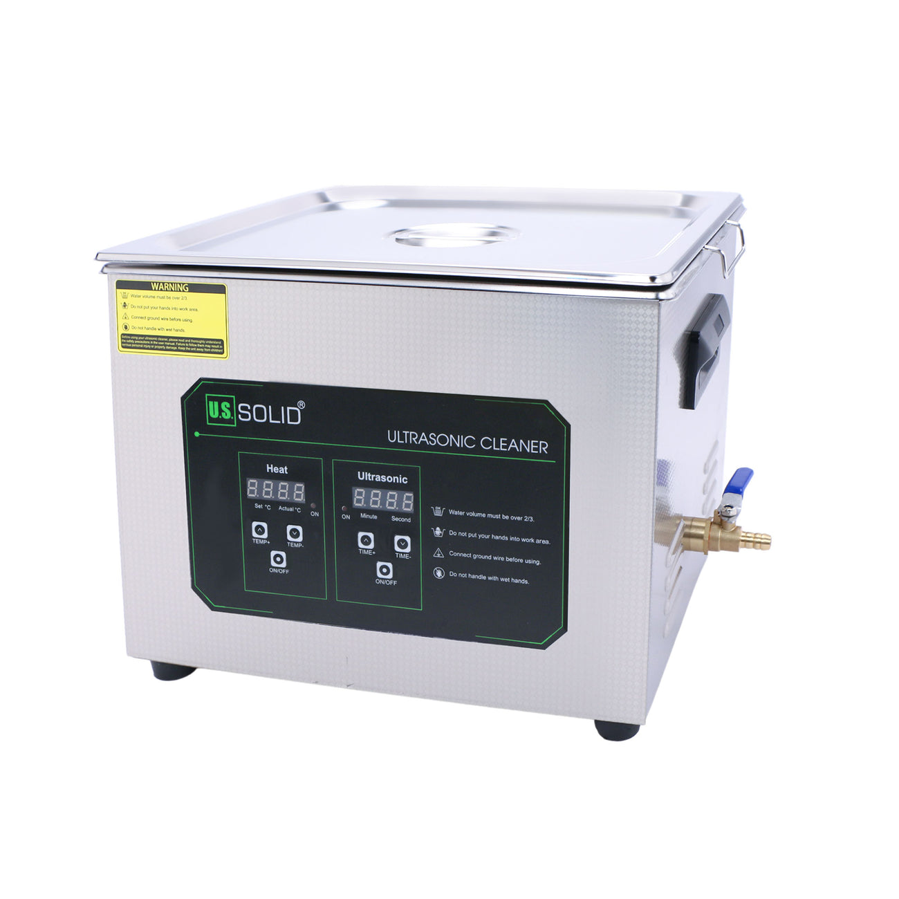 U.S. Solid 10 L Ultrasonic Cleaner, 40 kHz Stainless Steel Ultrasonic Cleaning Machine with Digital Timer and Heater