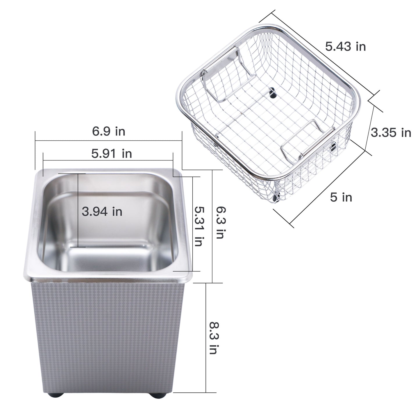 2L U.S. Solid 40 KHz Stainless Steel Ultrasonic Cleaner