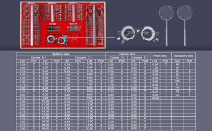UCanSee® 266 Trial Lens Set Optical Kit Aluminum Case Metal Rim Grade A