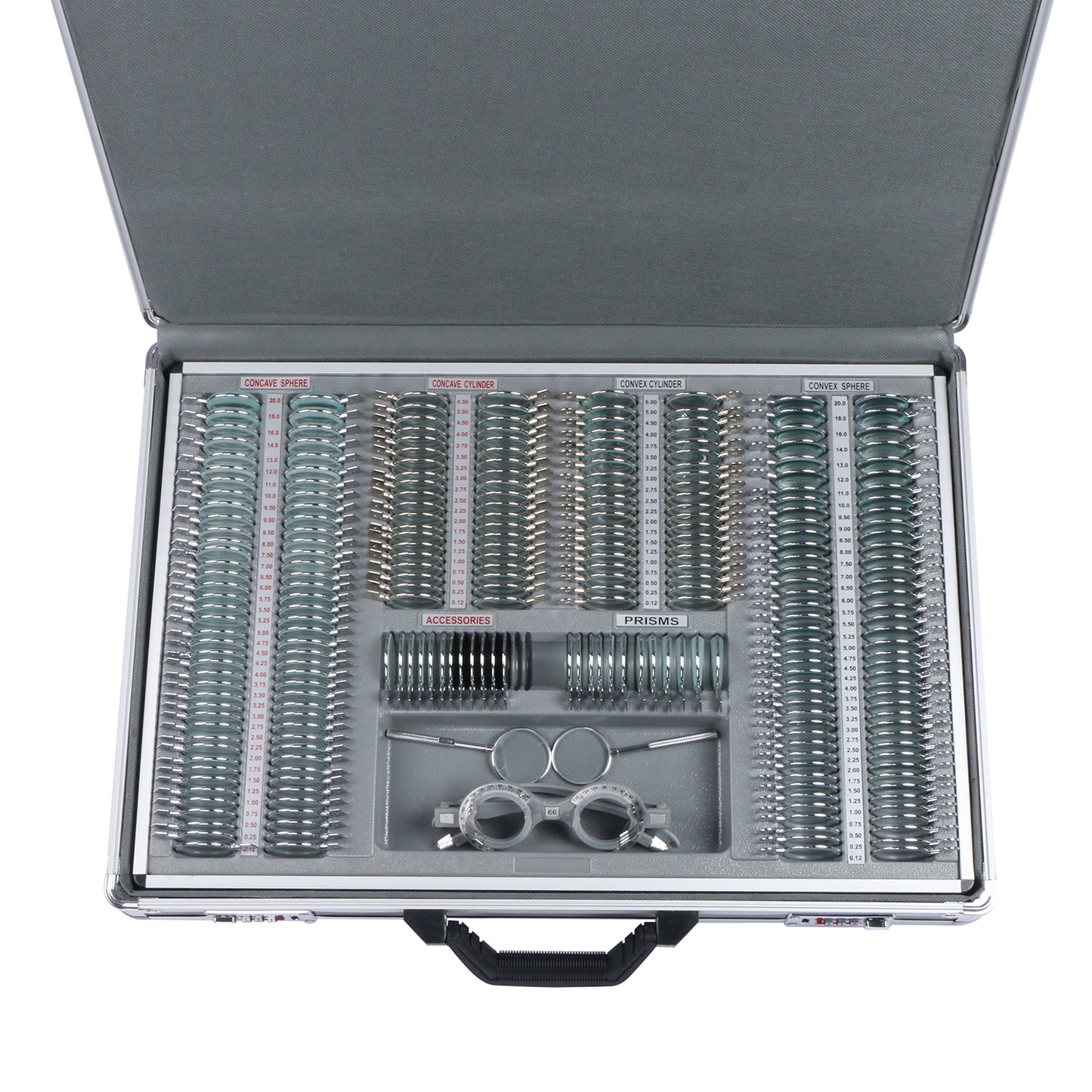 UCanSee® 266 pcs Optical Trial Lens Set Kit Metal Rim Aluminum Case