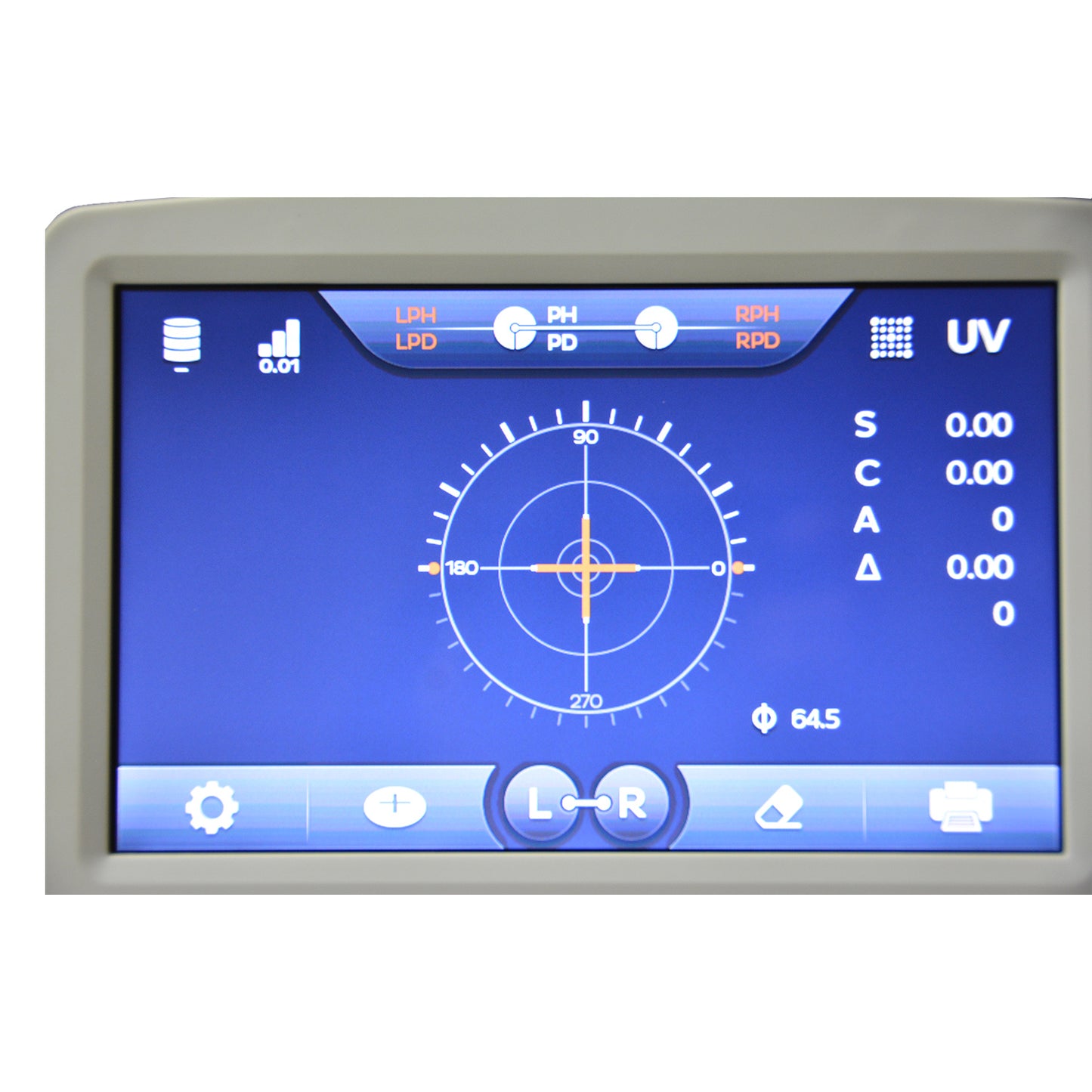 Auto Lensmeter with Printer - 7'' New Touch Screen - PD, PH, UV, Lens diameter, PCL -  RS232 serial port, Bluetooth, USB, WIFI - FDA Certification