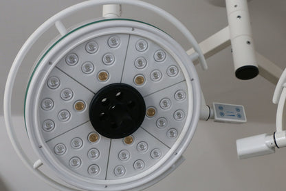 Two Headed Ceiling LED Surgical Exam Light Shadowless Lamp 108 W CE